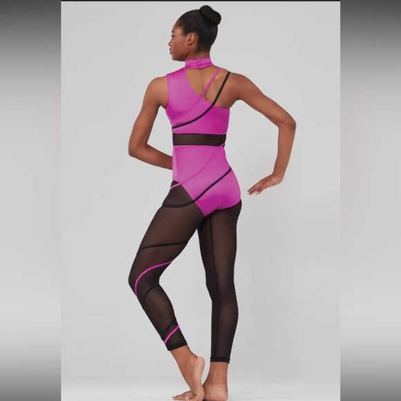 Weissman Pants - Weissman Elite Dance Strappy Mesh Unitard Acro
Costume Size Adult XS NEW Pink